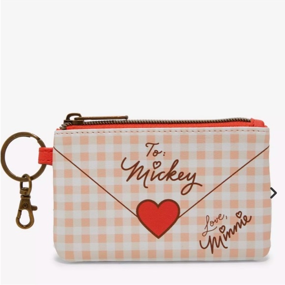 Loungefly NWT Disney Minnie
Mouse Loves
Letter Mini Backpack with Card Holder